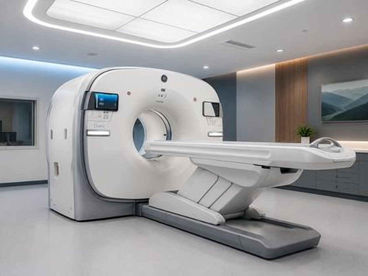 A PET/CT diagnostic imaging scanner